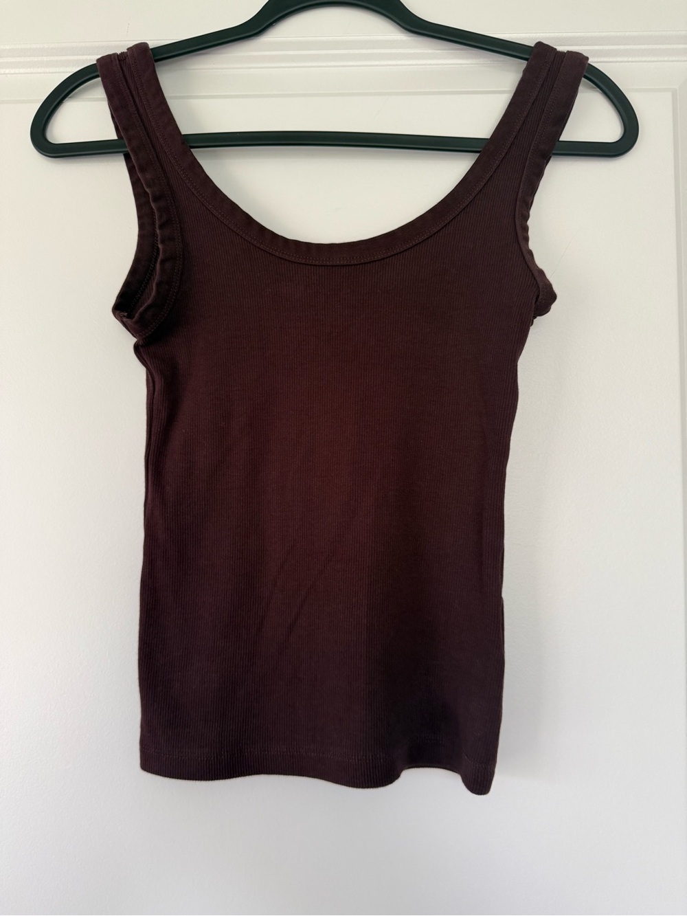 H&M Dark Brown Ribbed Tank Top